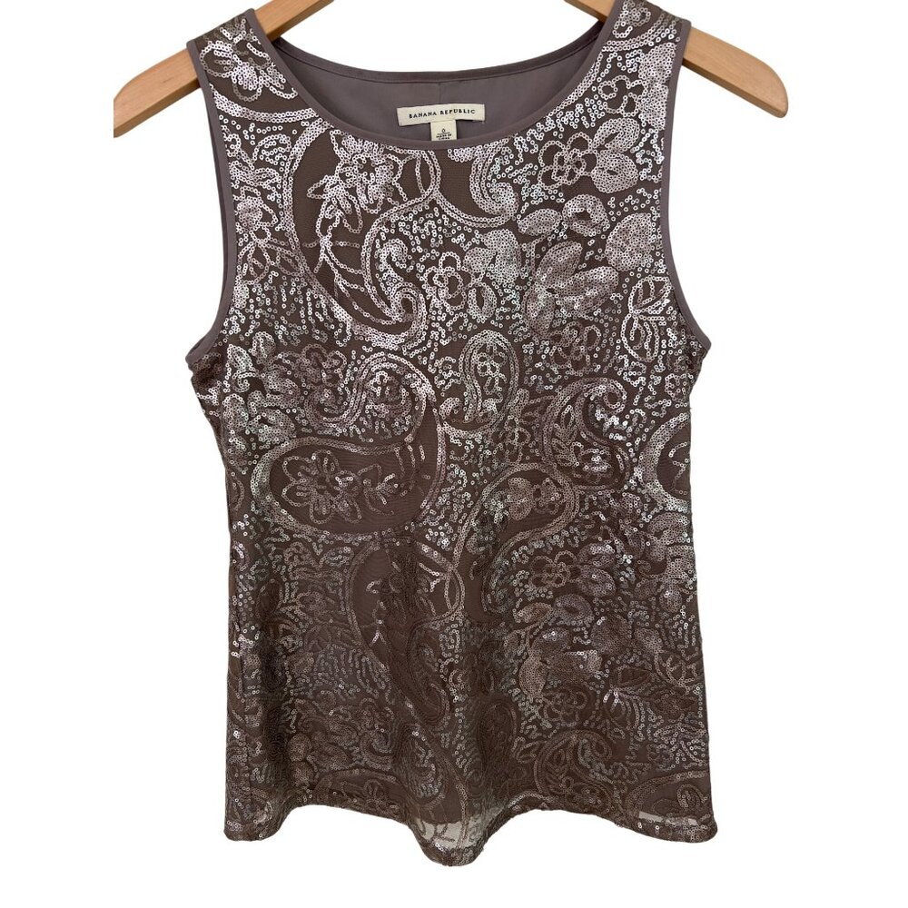 Banana Republic‎ beaded top size 0 sequins